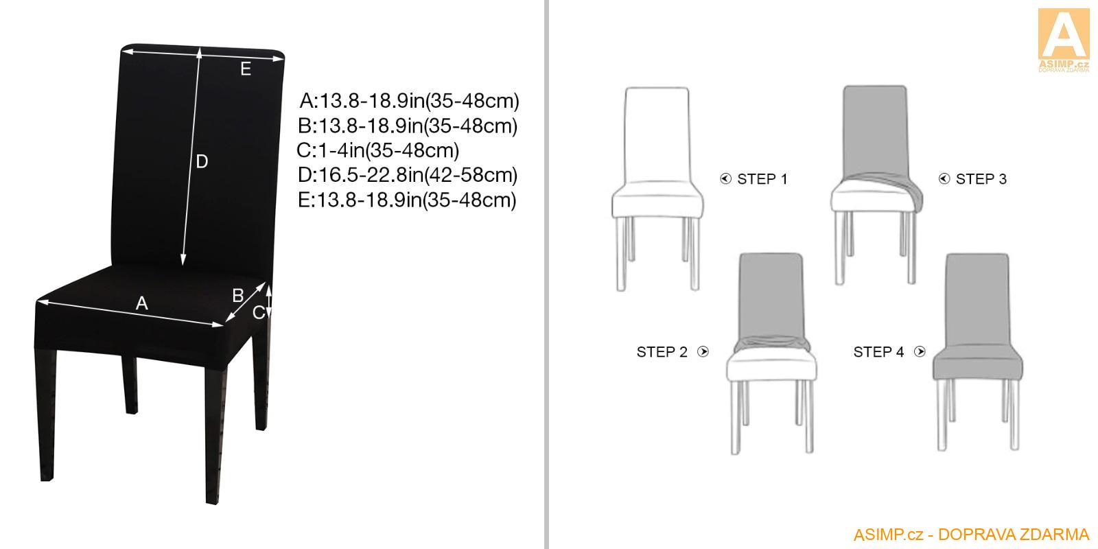Strečový potah na židli / A-001719 / DOPRAVA ZDARMA