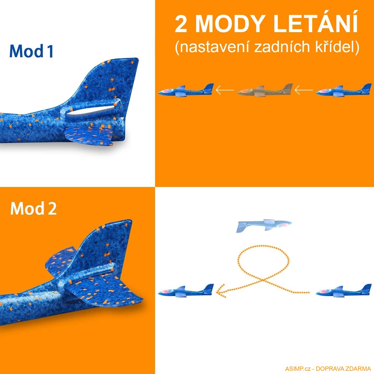 Letadlo - kluzák (velké) / A-002221b / DOPRAVA ZDARMA