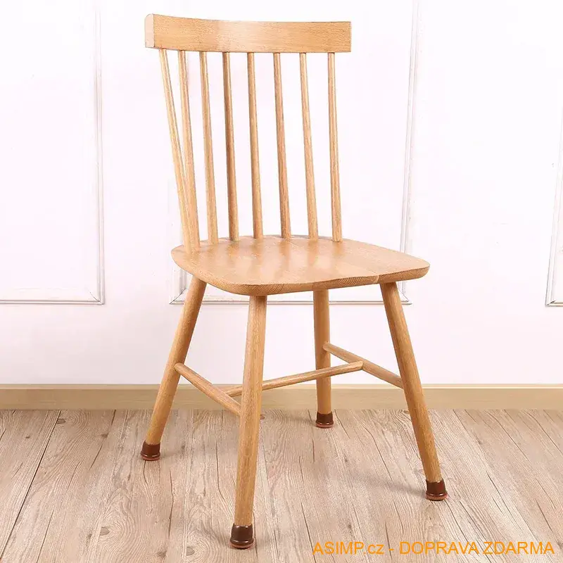 Ochranné špunty na nohy židle (čtvercové - transparentní - 28 - 35 mm) / A-003125b / DOPRAVA ZDARMA