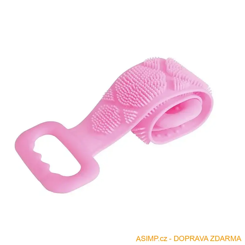 Masážní kartáč zad (barva růžová) / A-001539 / DOPRAVA ZDARMA