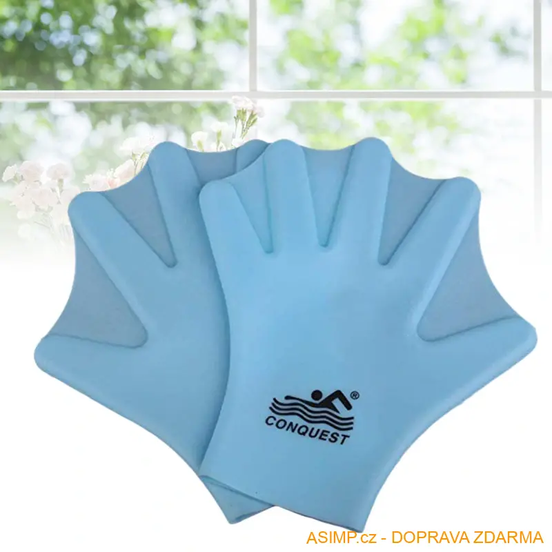 Silikonové plavecké, potápěčské ploutve na ruce (růžová - děti) / A-000322 / DOPRAVA ZDARMA