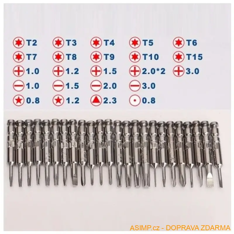 Magnetický šroubovák + 24 ks torx nástavců / A-004065 / DOPRAVA ZDARMA