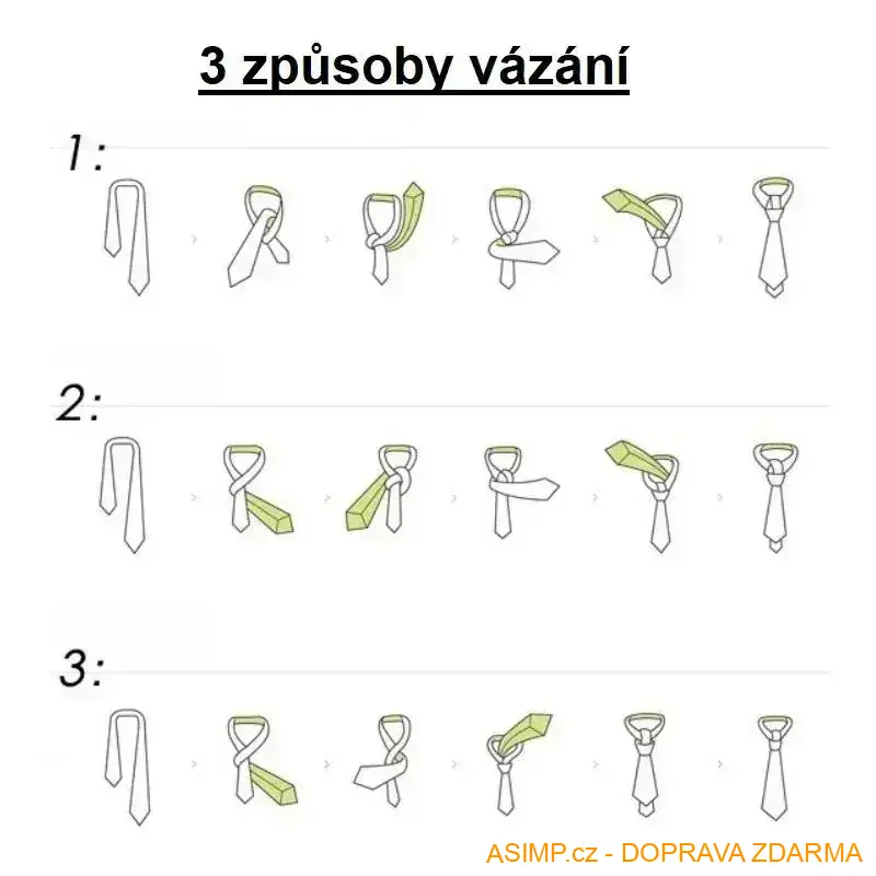 Pánská módní proužkovaná kravata (bílomodrá) / A-000612 / DOPRAVA ZDARMA