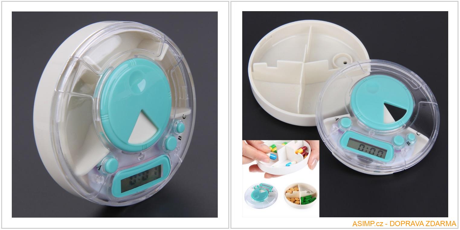 Box na léky s dávkovacím alarmem / AT-00531