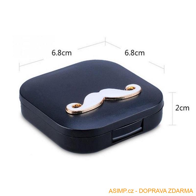 Box na kontaktní čočky - knírek / A-003087 / DOPRAVA ZDARMA