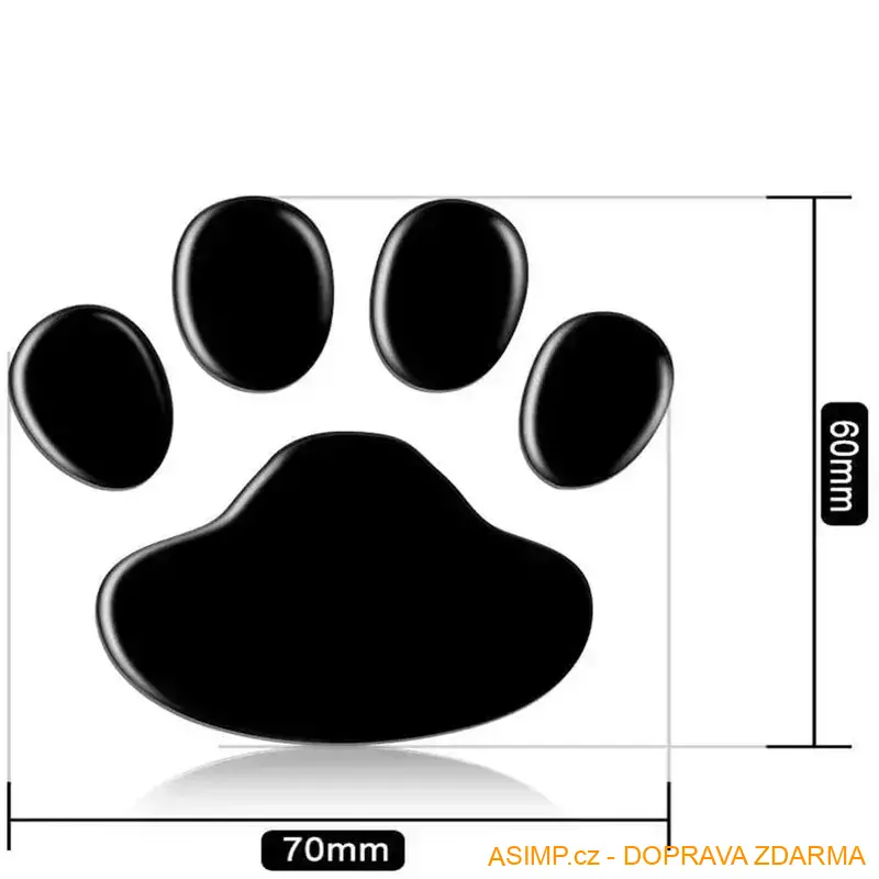 Funny samolepka na auto - Tlapičky (2 ks) / A-000515 / DOPRAVA ZDARMA