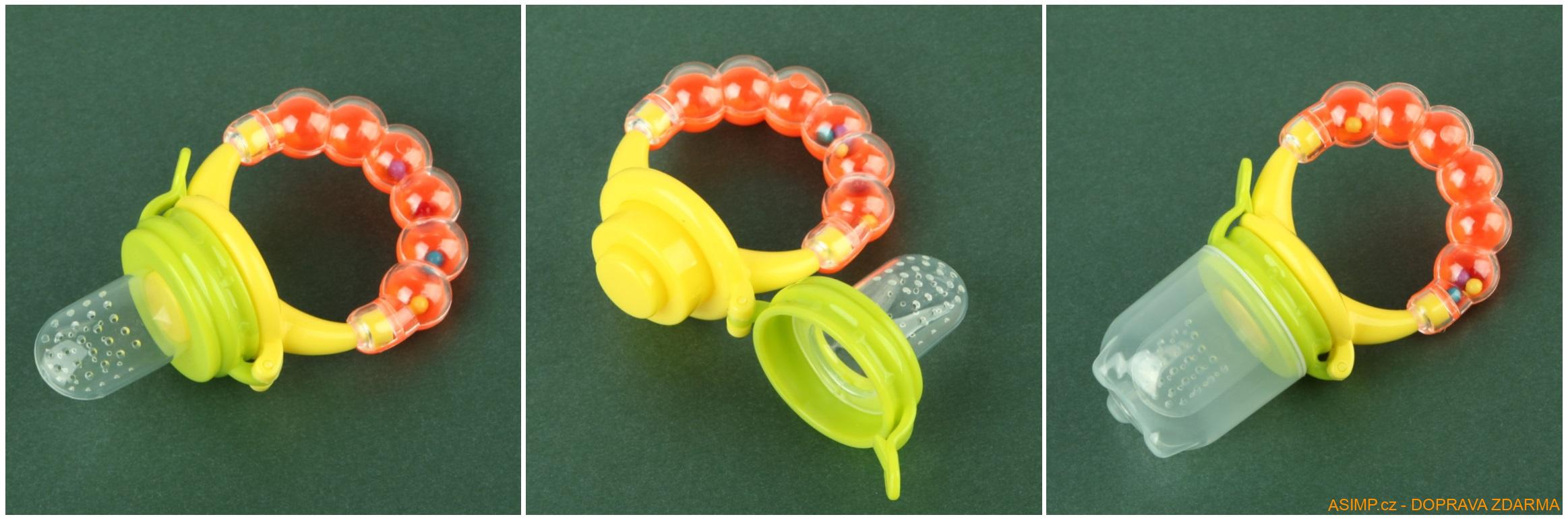 Dětský plnící dudlík s chrastítkem / A-001219