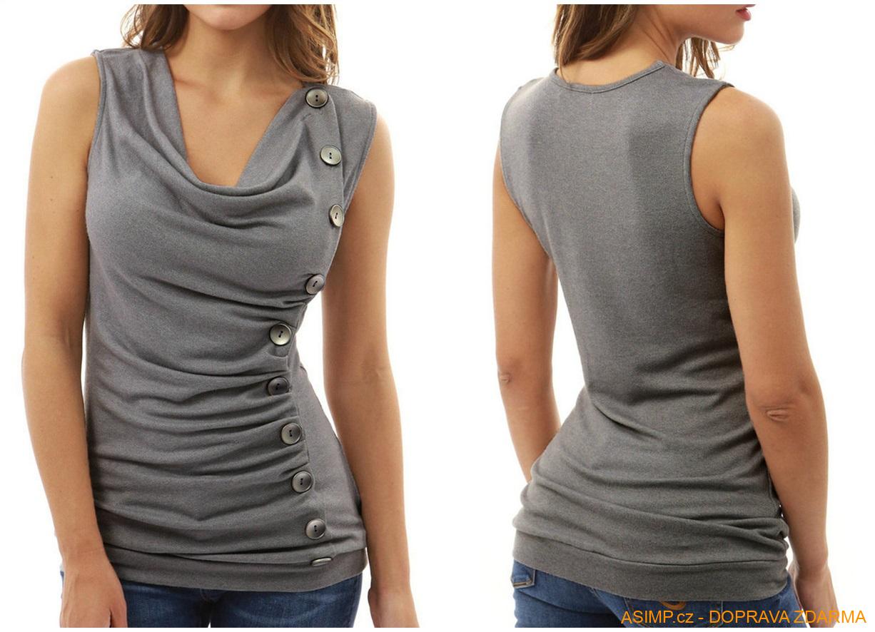 Dámské tričko s knoflíky