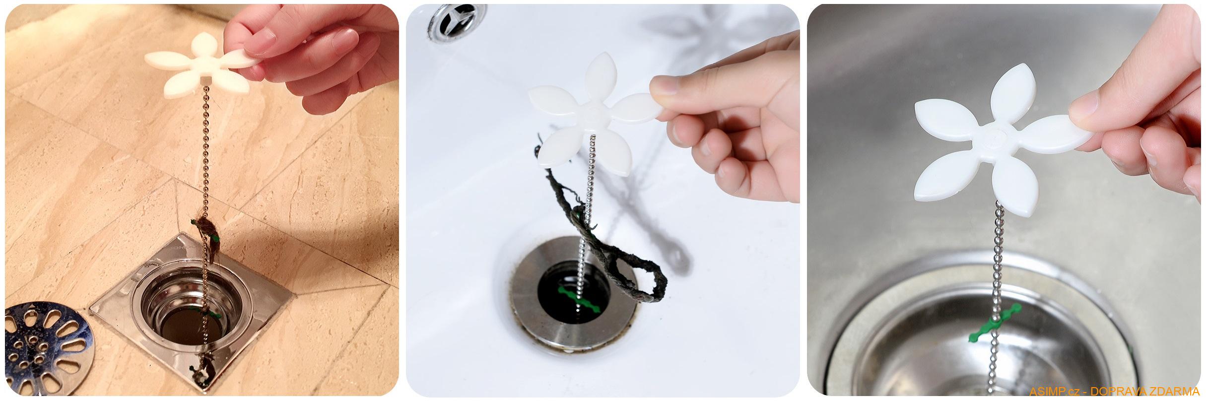 Čistič odpadu - květina (2 ks) / A-000637