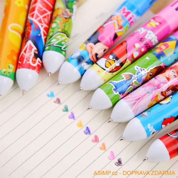 10 barevné psací pero / A-000773 / DOPRAVA ZDARMA