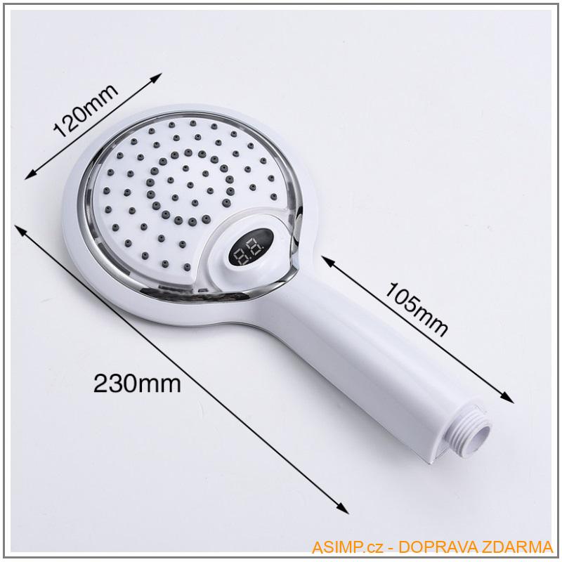 Sprchová hlavice měnící barvu dle teploty