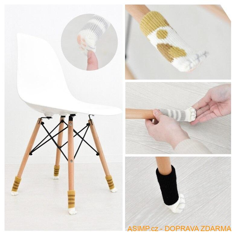 Ochranné ponožky na nohy od židle (4 ks) / A-000441 / DOPRAVA ZDARMA