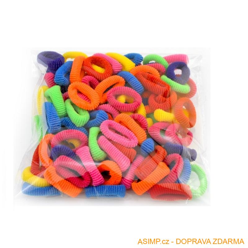 Dětské gumičky do vlasů (100 ks) / A-001278 / DOPRAVA ZDARMA
