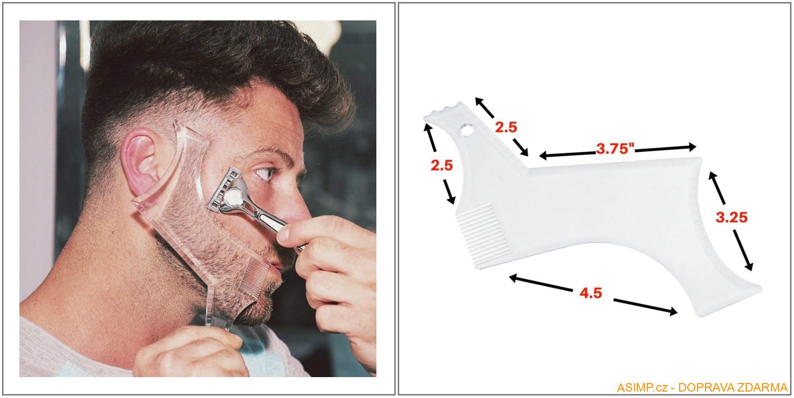 Šablona pro tvarování vousů / A-000468