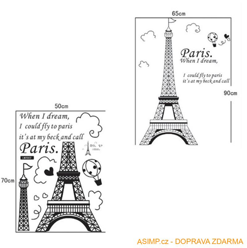Samolepicí tapeta na zeď - Eiffelova věž / A-000002 / DOPRAVA ZDARMA