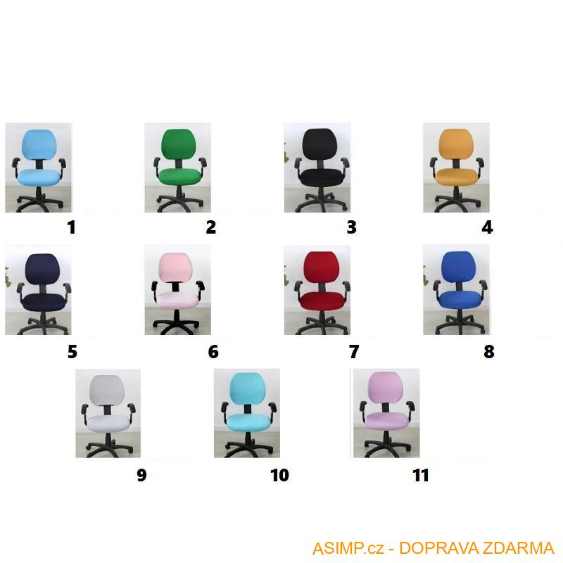 2dílný potah na kancelářskou židli (varianta - 1) / A-000402 / DOPRAVA ZDARMA