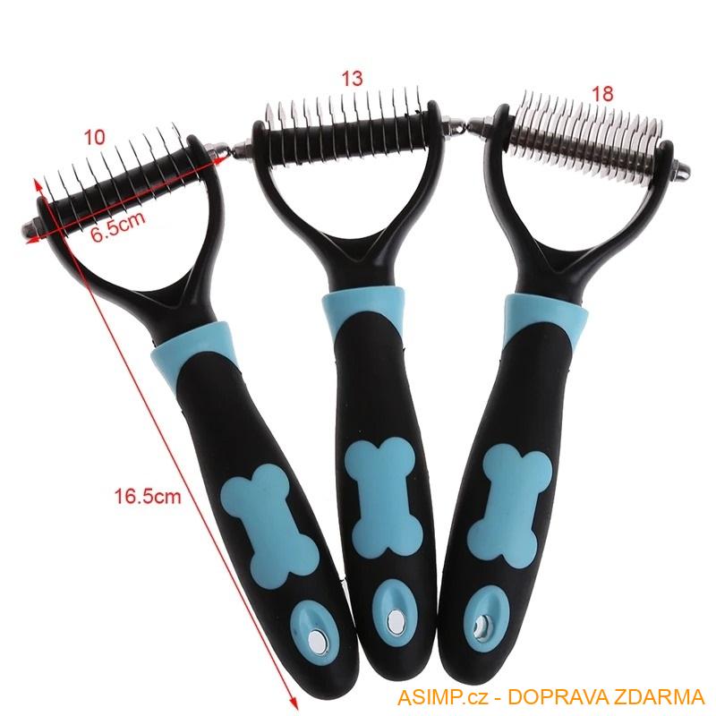 Trimovací kartáč na srst (10 čepelí) / A-000334a / DOPRAVA ZDARMA