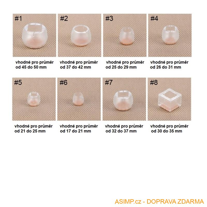 Ochranné špunty  - židle, gauč ... (10 ks) / A-000455o / DOPRAVA ZDARMA