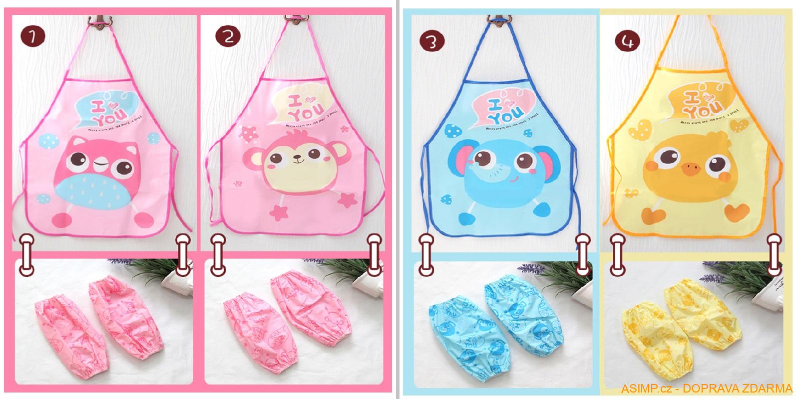 Dětský bryndáček s rukávky