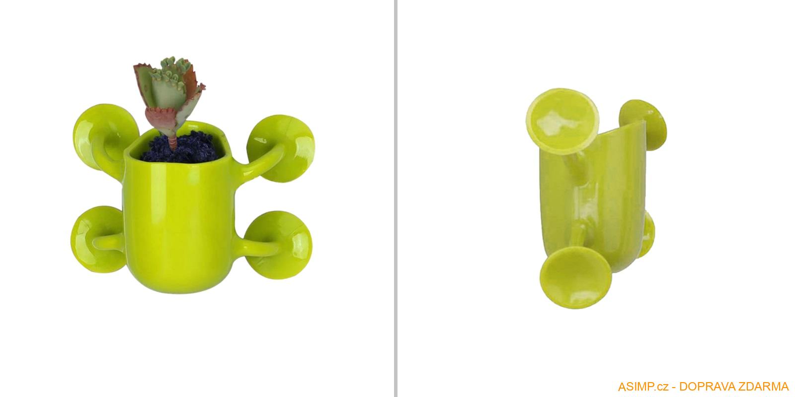 Mini květináč s přísavkami / A-000721