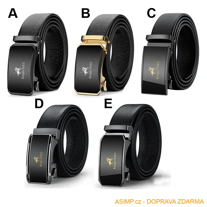 Pánský nastavitelný kožený pásek (varianta K - délka 130 cm) / A-004120 / DOPRAVA ZDARMA