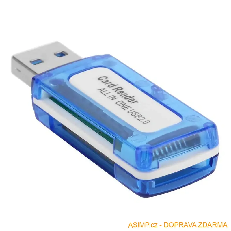 Flash USB čtečka paměťových karet (4 v 1) / A-002229 / DOPRAVA ZDARMA