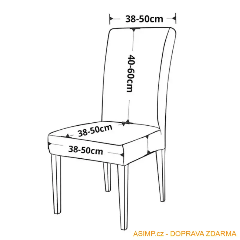 Strečový potah na židli - Ornament (žlutá) / A-000925 / DOPRAVA ZDARMA