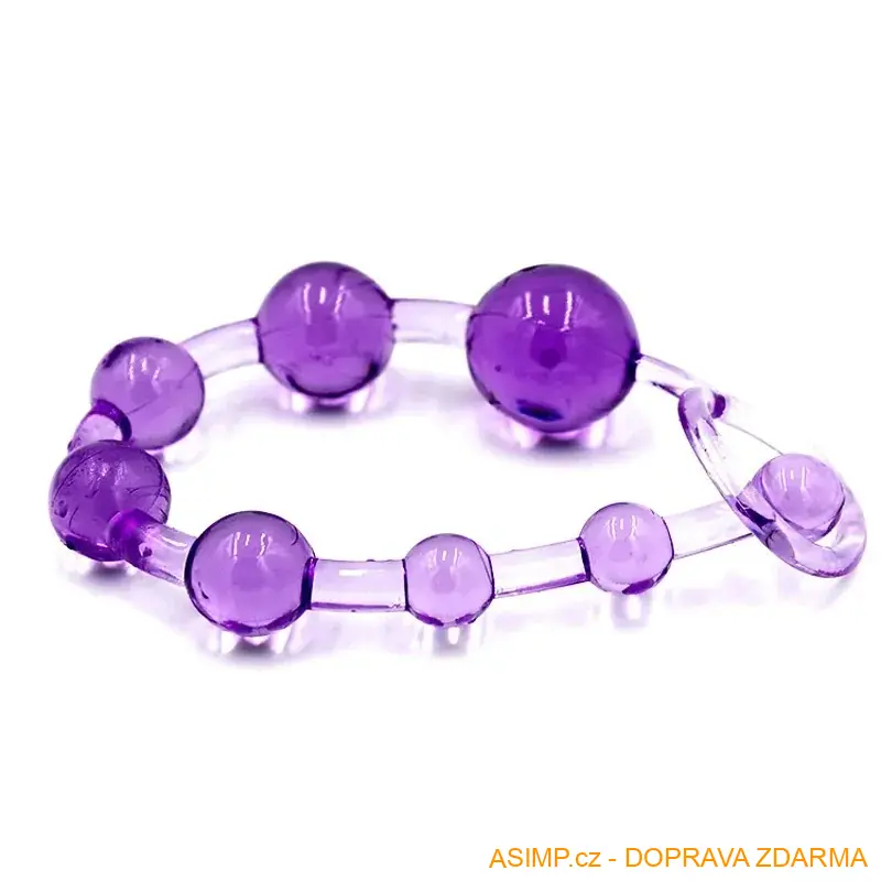 Anální hračka - kuličkový stimulátor (černá) / A-001025 / DOPRAVA ZDARMA