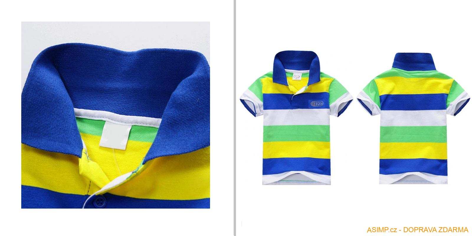 Chlapecká pruhovaná polokošile / A-001041