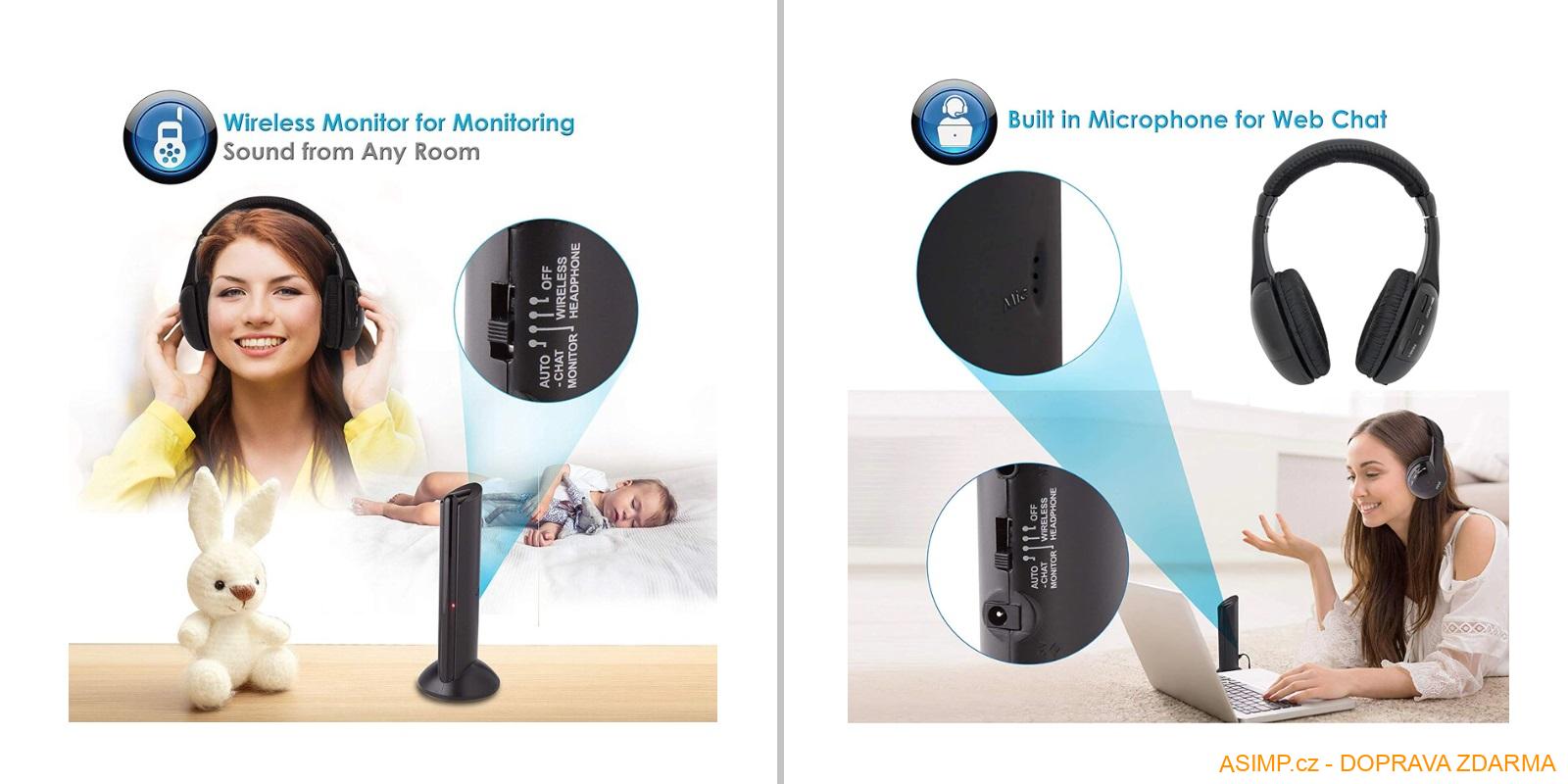 Bezdrátová sluchátka / A-001048