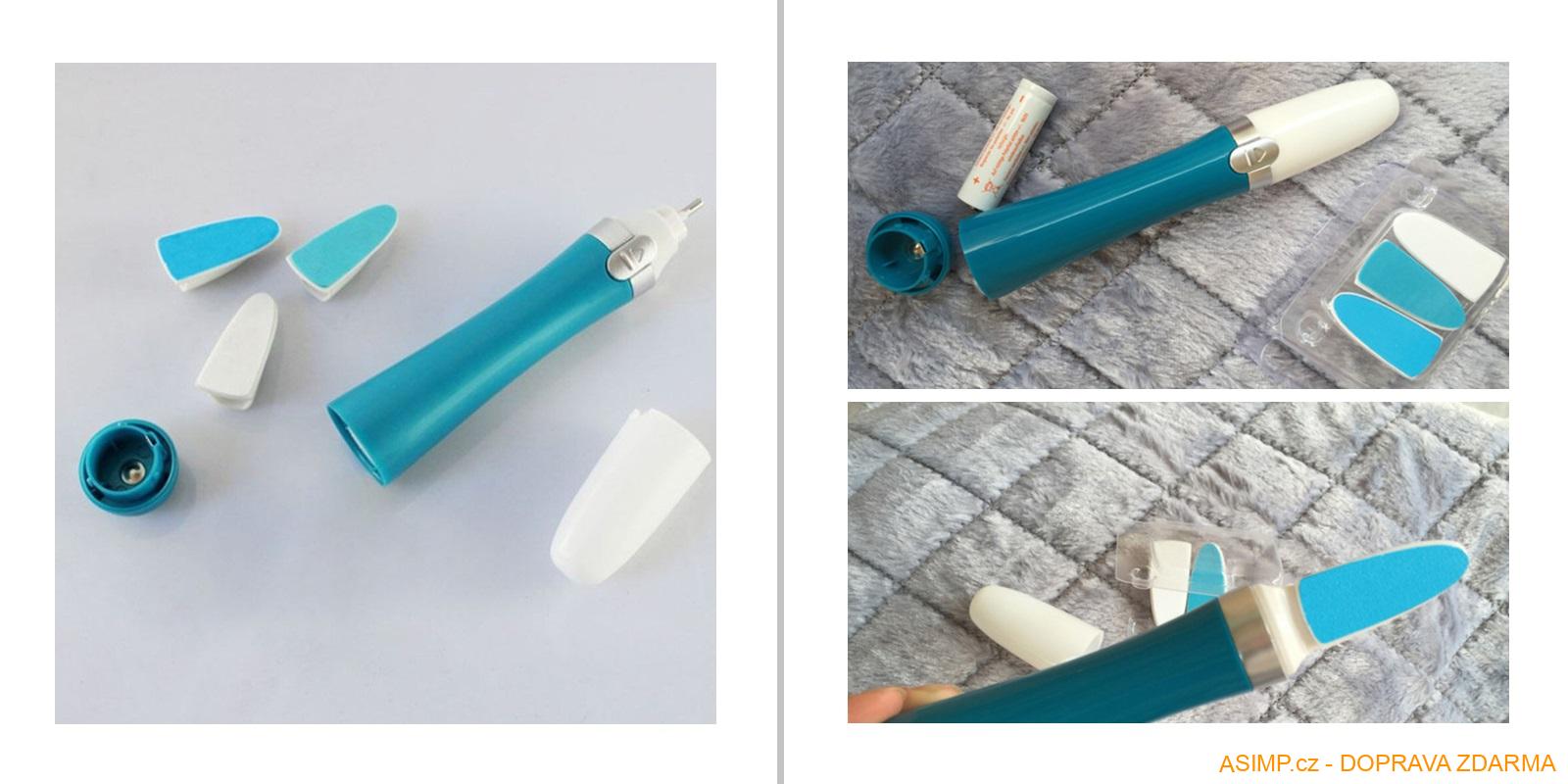 Elektrický pilník a odstraňovač ztvrdlé kůže / A-001052