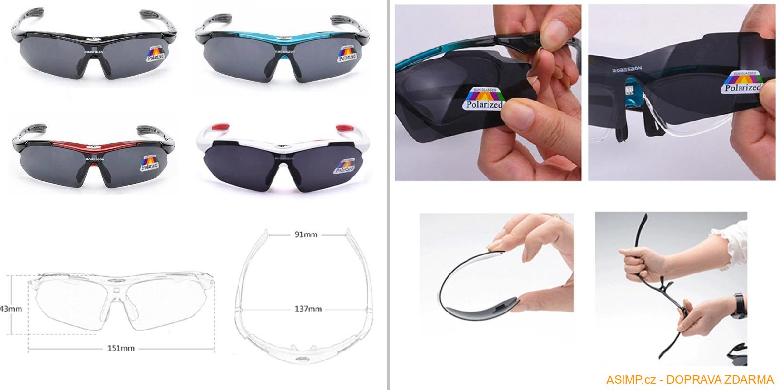 Sportovní brýle - cyklistika, běh, rybaření ... / A-001057