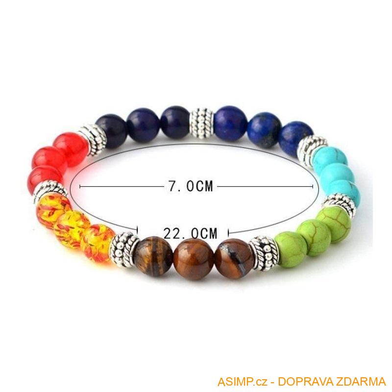 Unisex čakrový náramek (22 cm) / A-001128 / DOPRAVA ZDARMA