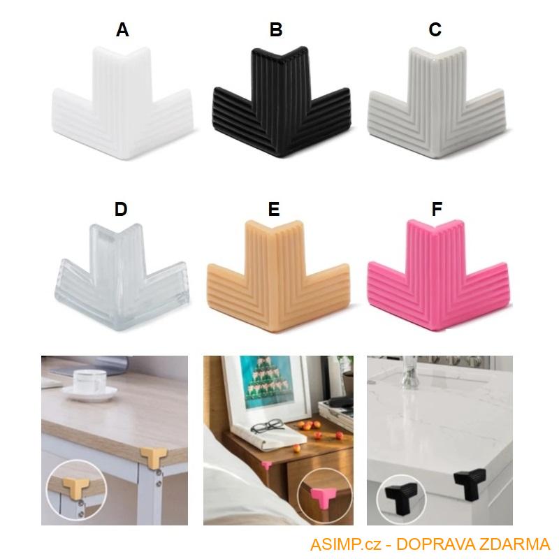 Chránič - ochrana rohů (4 ks - růžová) / A-001753 / DOPRAVA ZDARMA