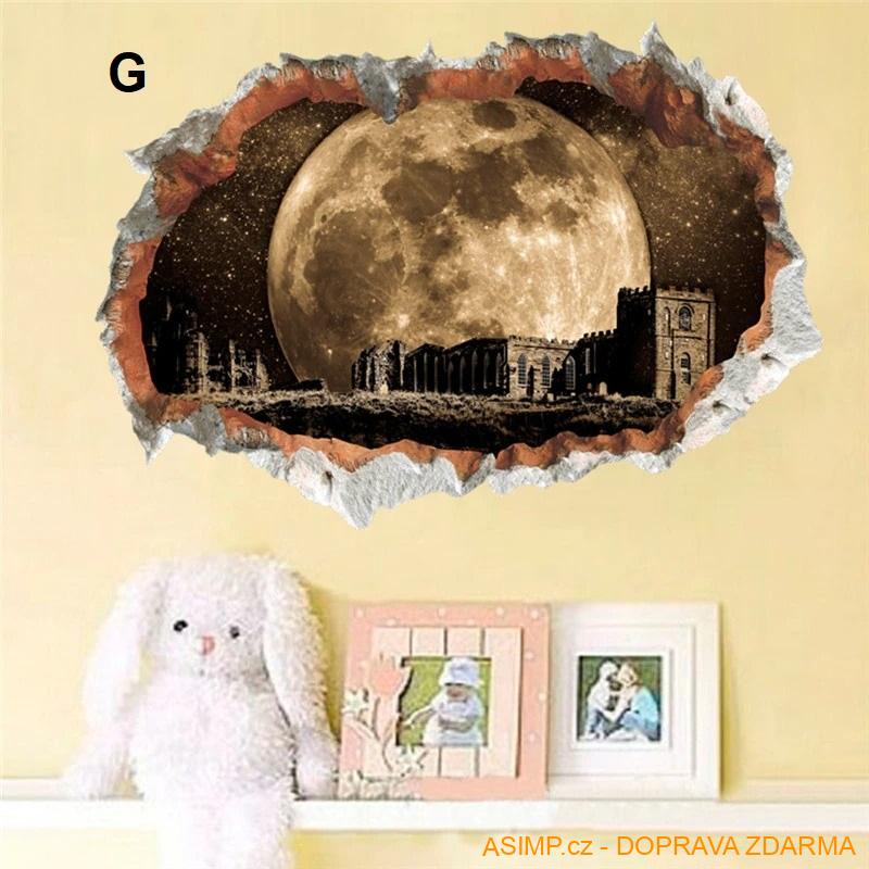 Samolepicí tapeta - Díra ve zdi / A-002175 / DOPRAVA ZDARMA