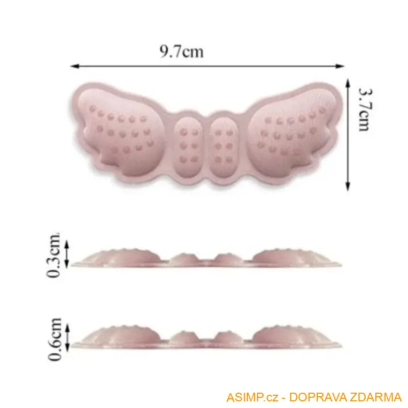 Patěnky do bot (1 pár - růžová - 6 mm) / A-001745 / DOPRAVA ZDARMA
