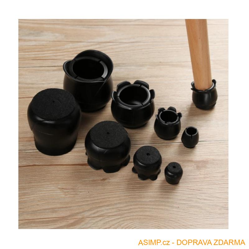 Špunty na nohy od židle (22 - 26 mm / 8 ks) / A-001672a / DOPRAVA ZDARMA