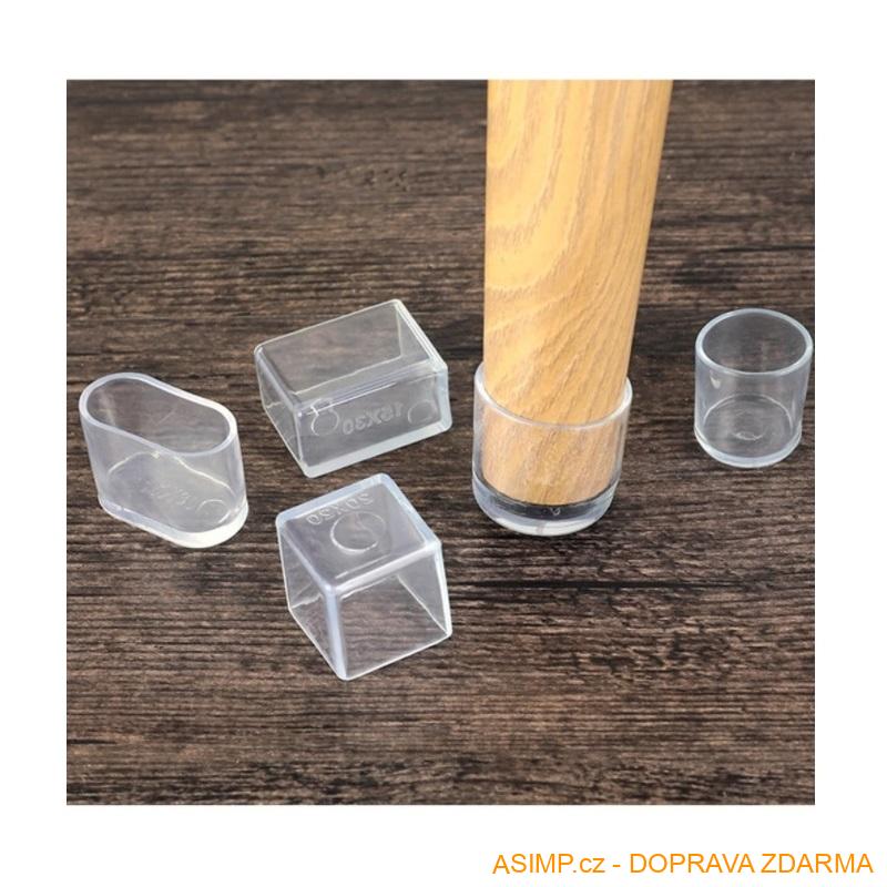 Ochranné špunty na nohy od židle (30 x 40 mm / 4 ks) / A-001728 / DOPRAVA ZDARMA