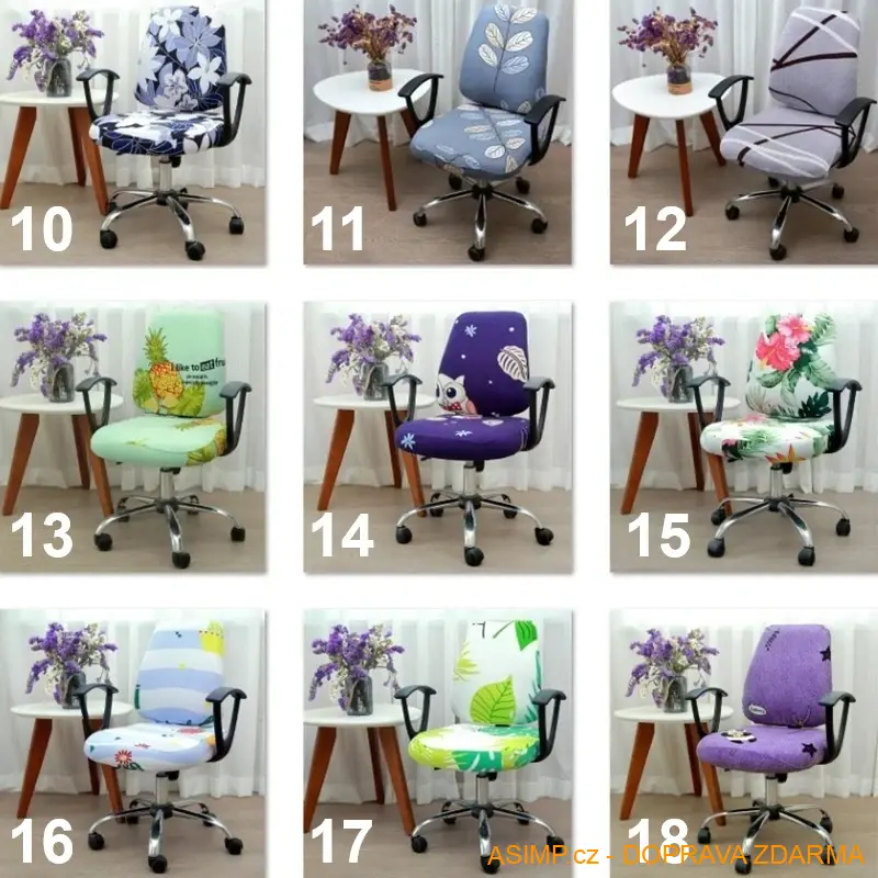 2dílný potah na kancelářskou židli  (číslo 25) / A-001863 / DOPRAVA ZDARMA