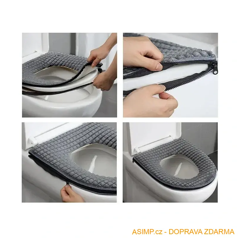 Potah na záchodové prkénko (se zipem) / A-001901b / DOPRAVA ZDARMA