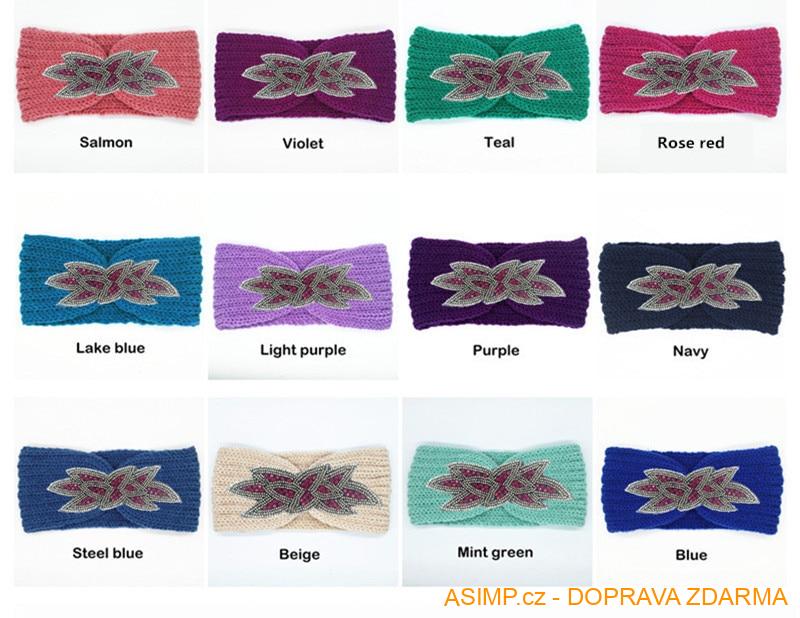 Pletená čelenka pro ženy a dívky / A-001921