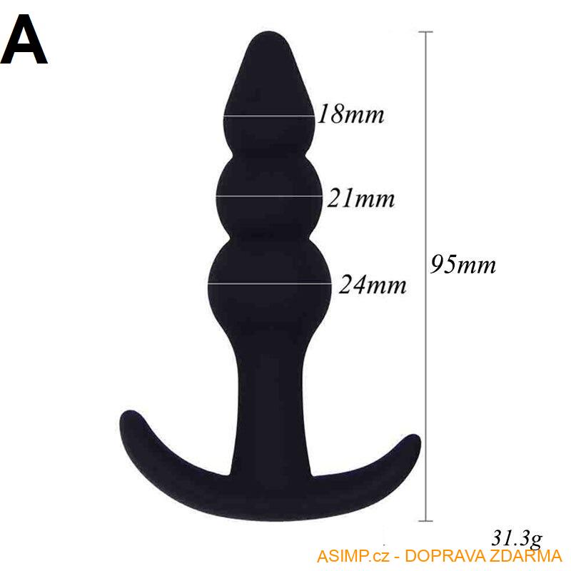 Anální silikonový kolík / A-002256 / DOPRAVA ZDARMA