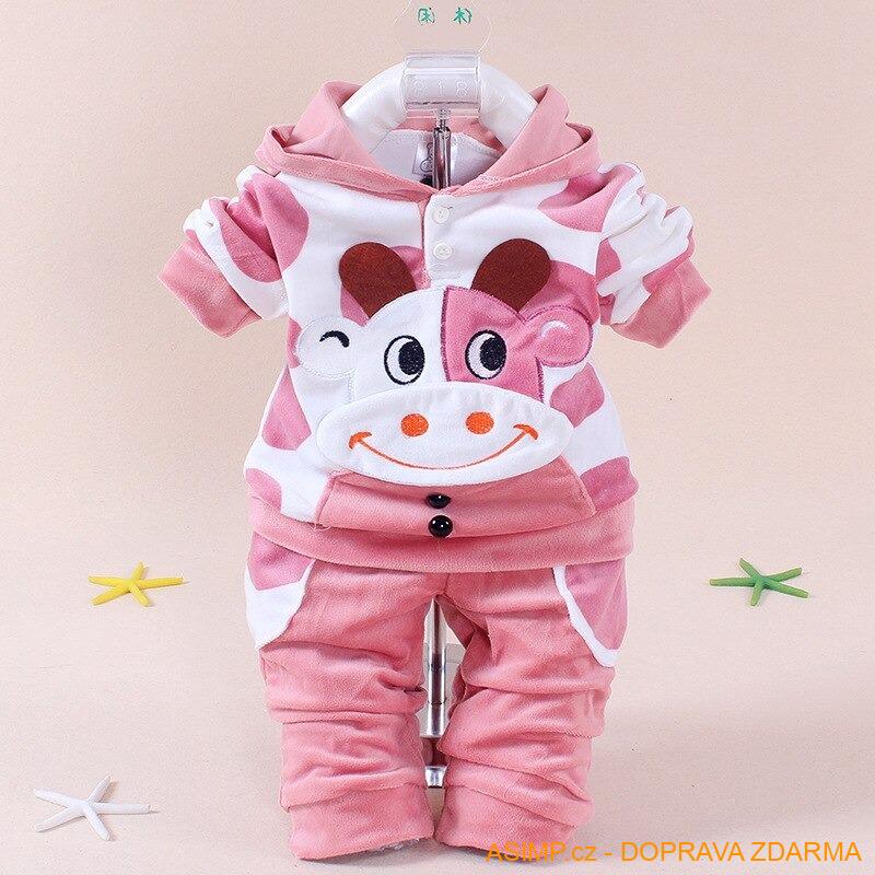 Tepláková souprava pro miminka - Kravička / A-002015a / DOPRAVA ZDARMA