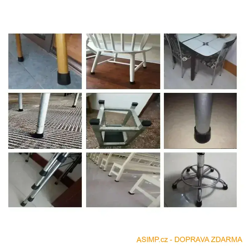 Ochranné špunty na židle (4 ks - 25 x 38 mm) / A-001485 / DOPRAVA ZDARMA