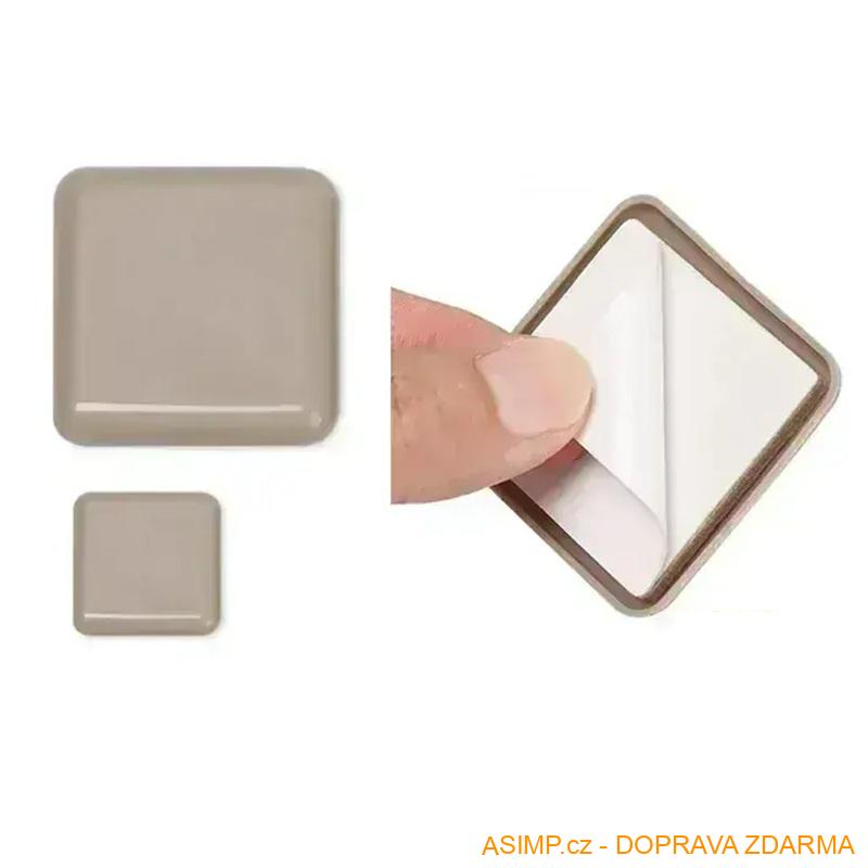 Ochranné samolepicí podložky na židle (4 ks / rozměr 50 x 50 mm) / A-002032 / DOPRAVA ZDARMA