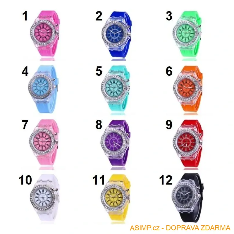 Unisex svíticí hodinky (zelená) / A-003011 / DOPRAVA ZDARMA