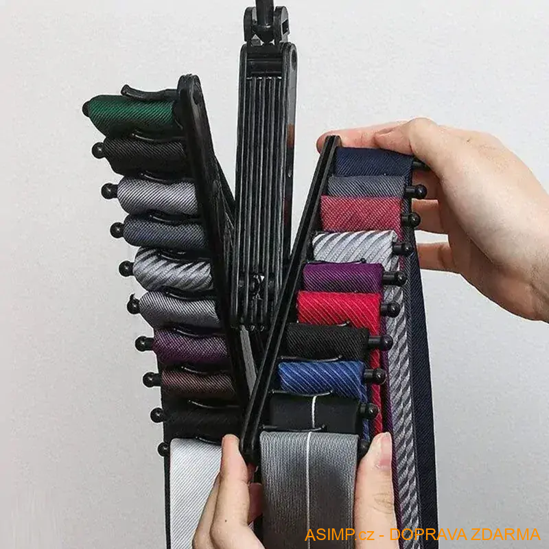 Otočný držák na kravaty a pásky / A-003164 / DOPRAVA ZDARMA