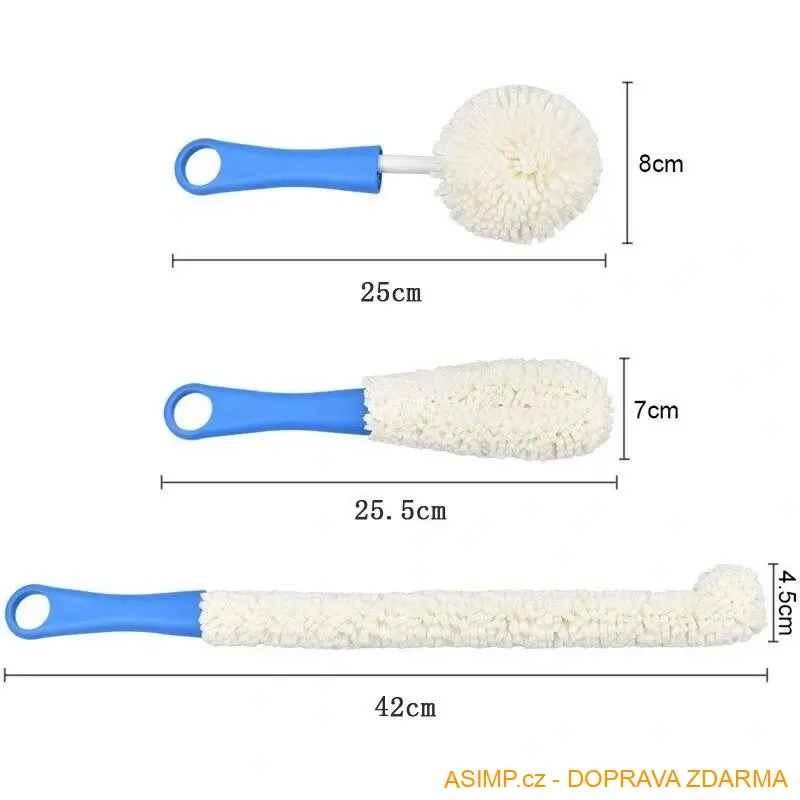 Flexibilní pěnový kartáč na mytí sklenic / A-002226 / DOPRAVA ZDARMA
