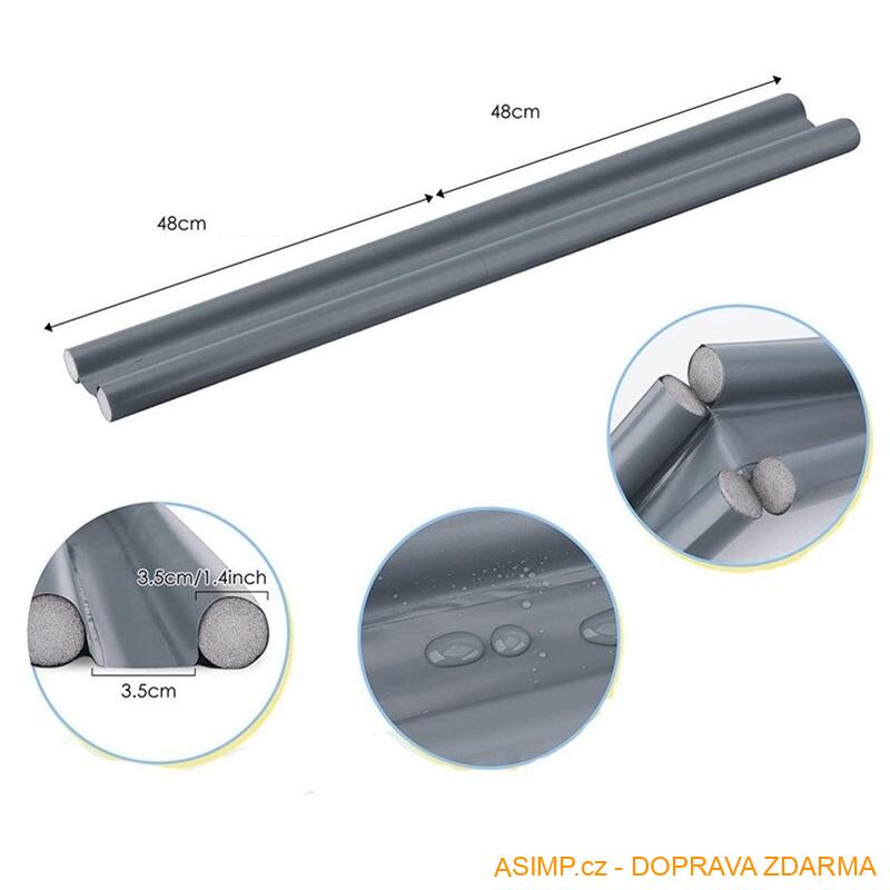 Těsnící dveřní lišta - oboustranná / A-003047 / DOPRAVA ZDARMA