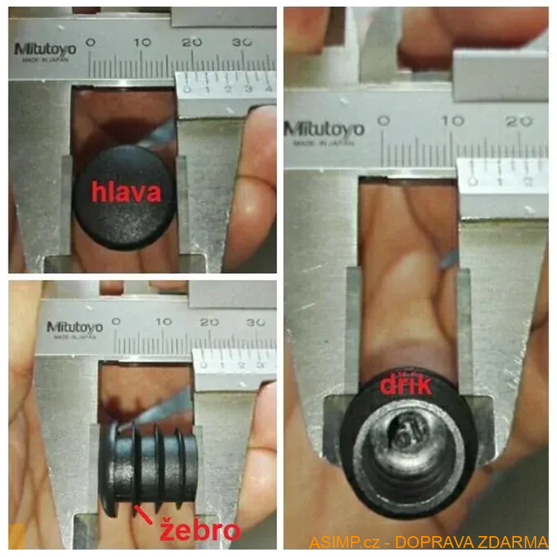 Špunty na nohy od židle (10 ks / 25 mm) / A24-000080 / DOPRAVA ZDARMA